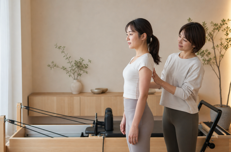 猫背・巻き肩はピラティスで改善できる？姿勢を整えるポイントを解説