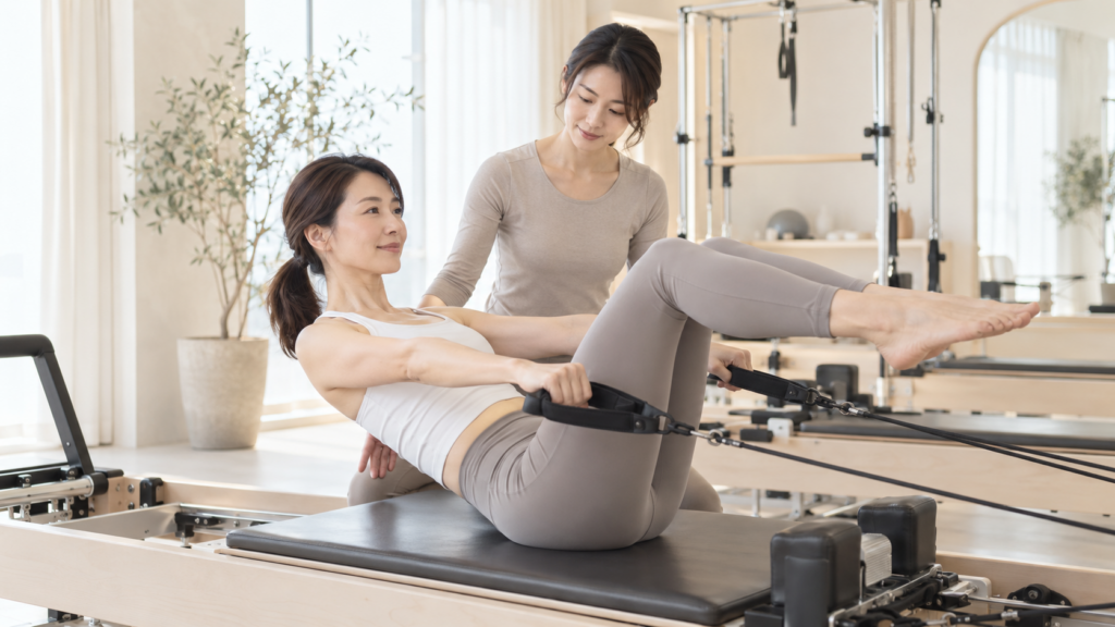 ピラティスを2ヶ月から3ヶ月続けて動きに慣れてきた女性