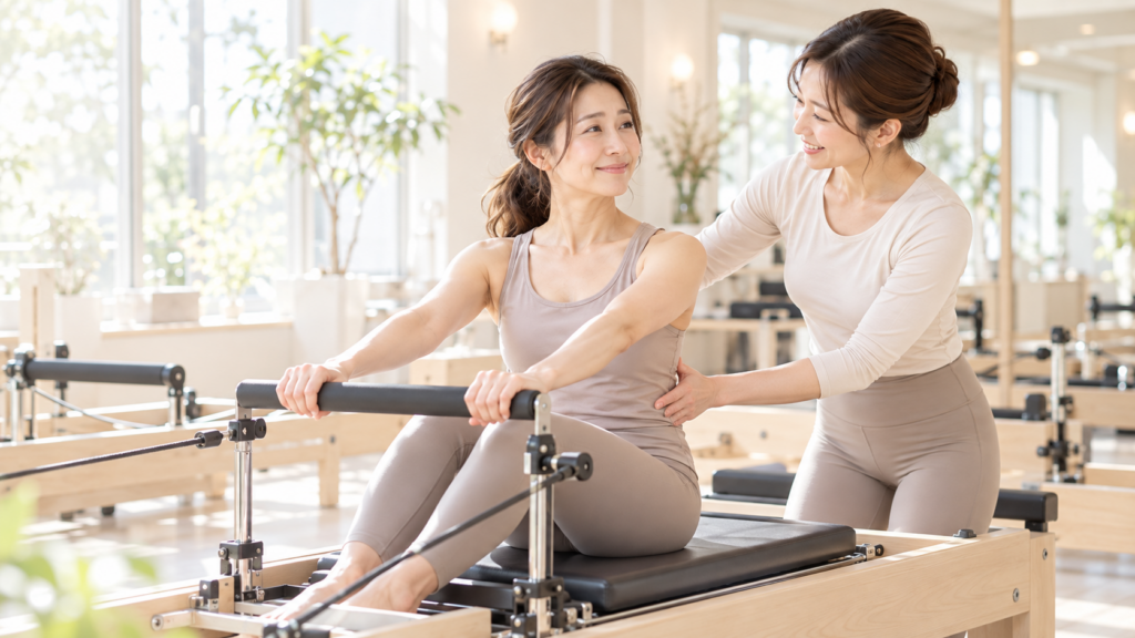 ピラティスを自分のペースで再開する40代女性